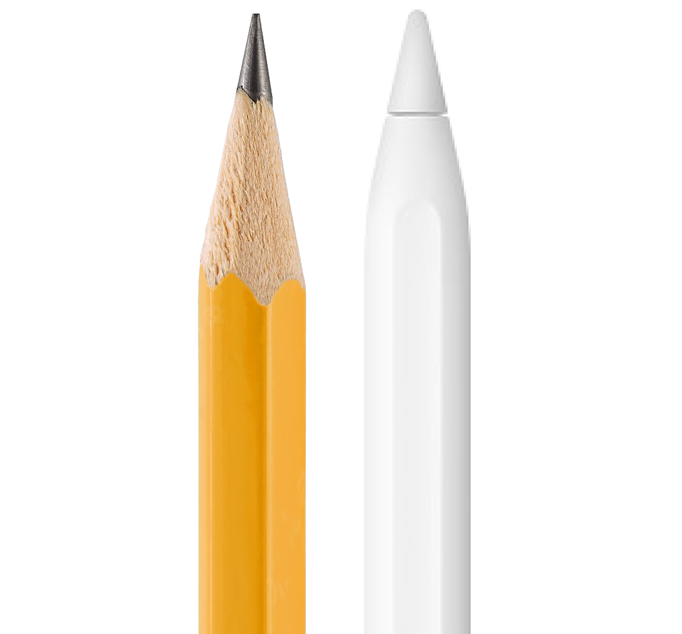 Yellow and white pencil